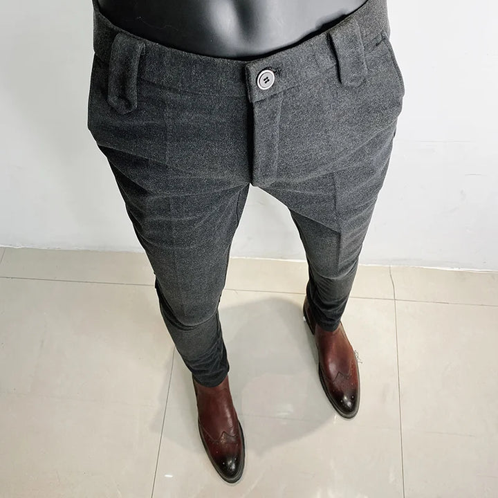 calça social cinza