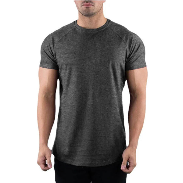 Camiseta Masculina Algodão Slim cinza